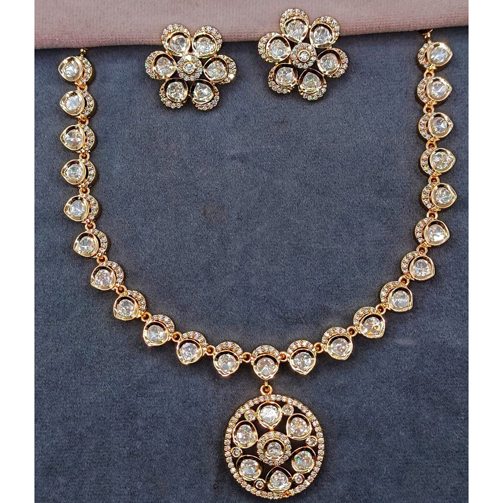 Amoliya Jewels Heritage Polki Kundan Necklace Set