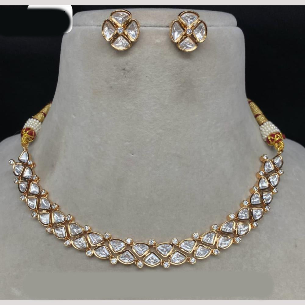 Amoliya Jewels Designer Ethnic Polki Kundan Stone Neckalce Set
