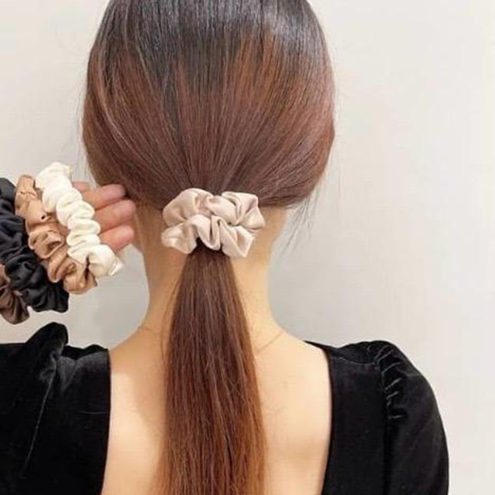 VF Collection Premium Quality Satin Silk Scrunchie (10 Color 50 Piece Set)