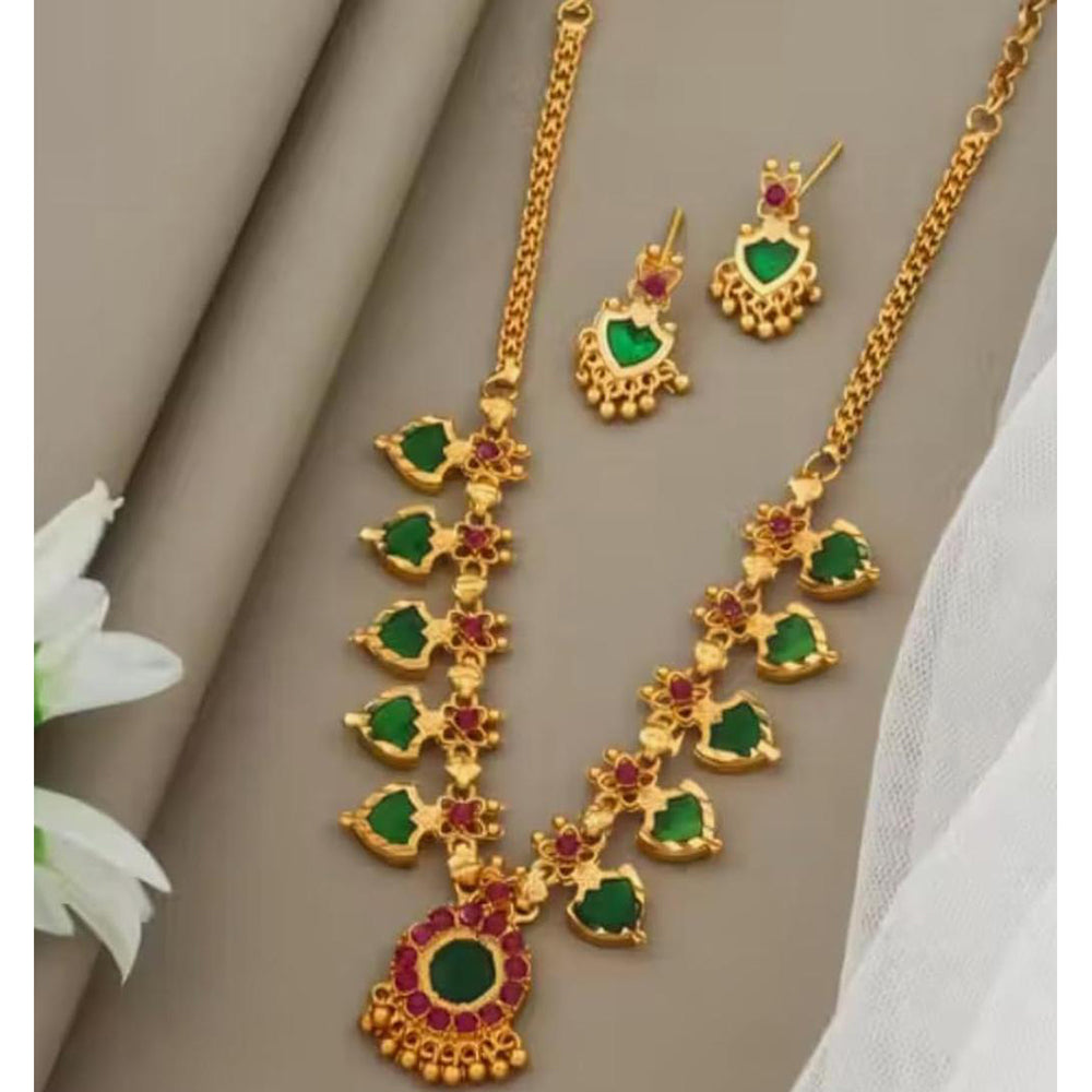 VF Collection Elegant Pota Stone Designer Necklace Set