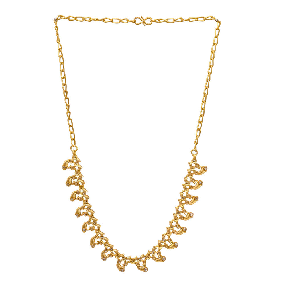 Urthn Gold Plated Elegant Austrian Stone Necklace set(Pack of 3)
