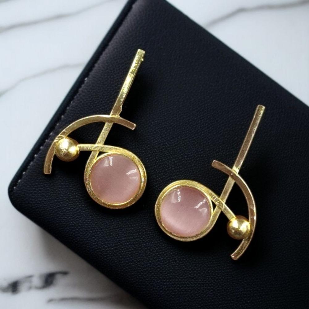 Maharani Jewels Gold Plated Crystal Stone Dangler Earrings