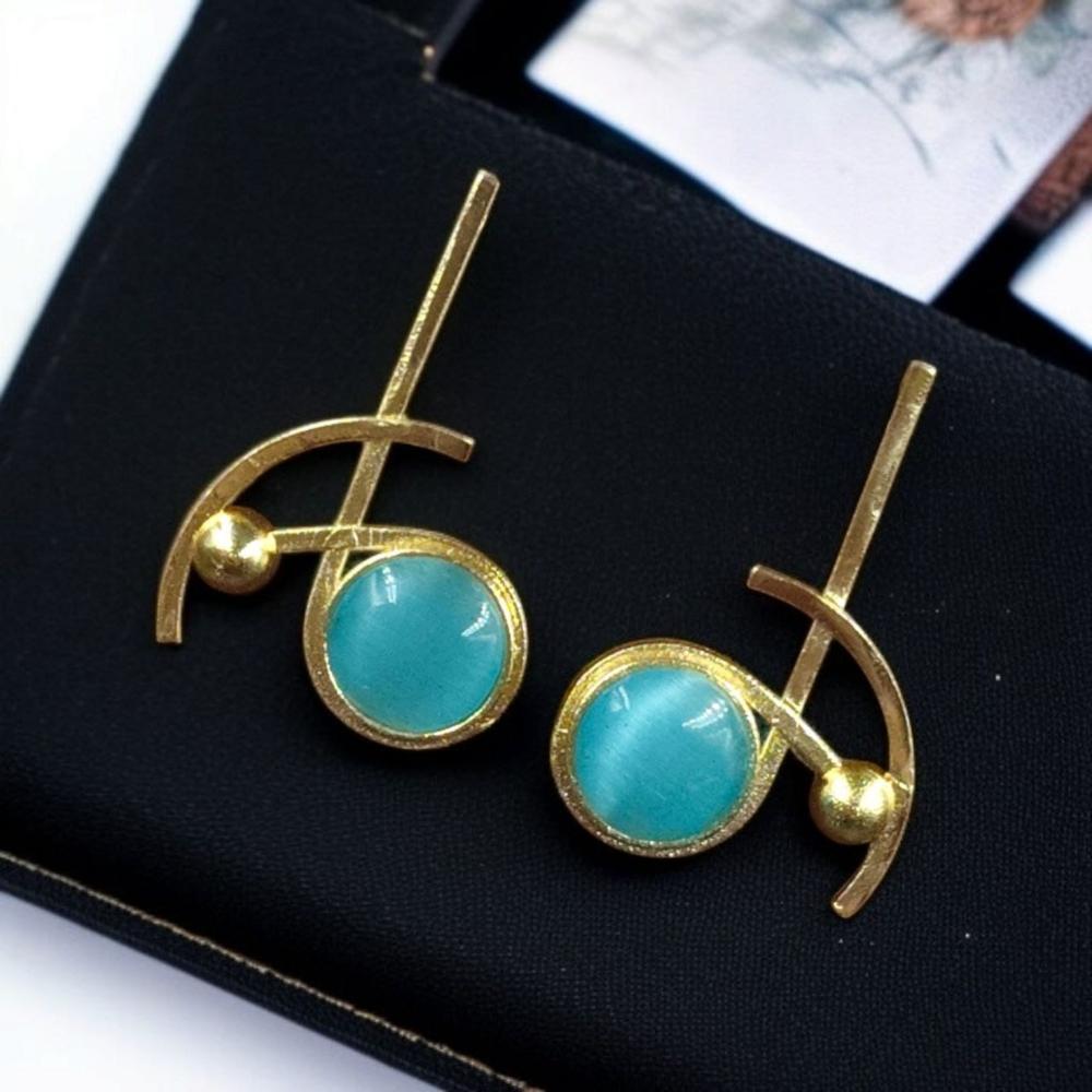Maharani Jewels Gold Plated Crystal Stone Dangler Earrings