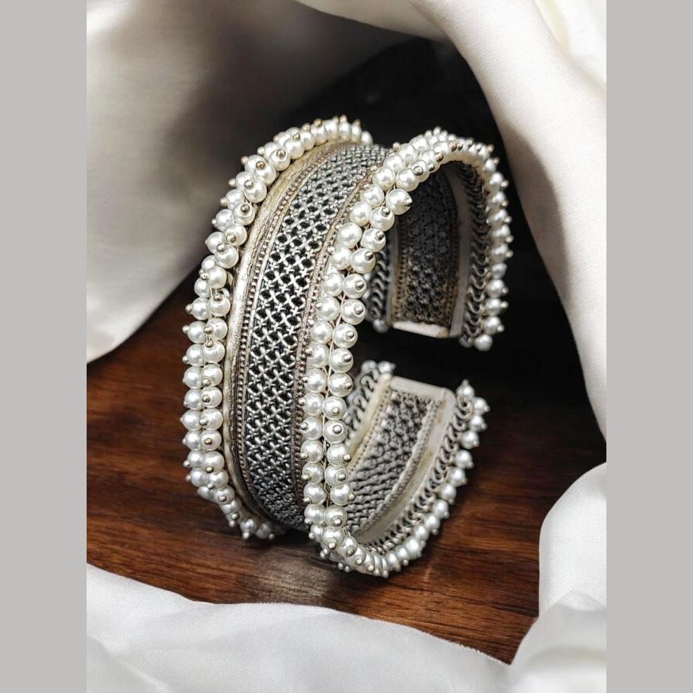 Maharani Jewels Oxidised Plated Openable Bracelet