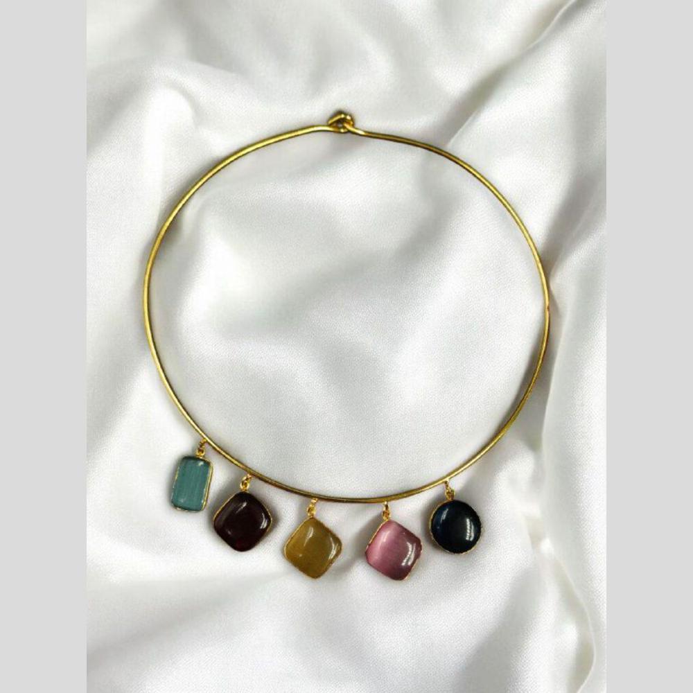 Maharani Jewels Royal Charm Pota Stone Necklace Set