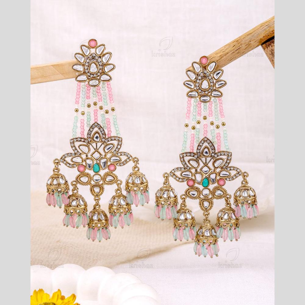 Maharani Classic Radiance Kundan And Pearl Jhumki Earrings Perfect for Festive Wear