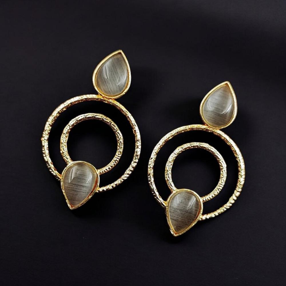 Maharani Jewels Luxury Pota Stone Dangler Earrings