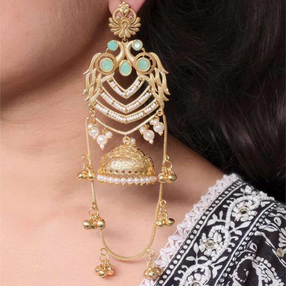 Maharani Jewels Elegance Pota Stone And Pearl Dangler Earrings