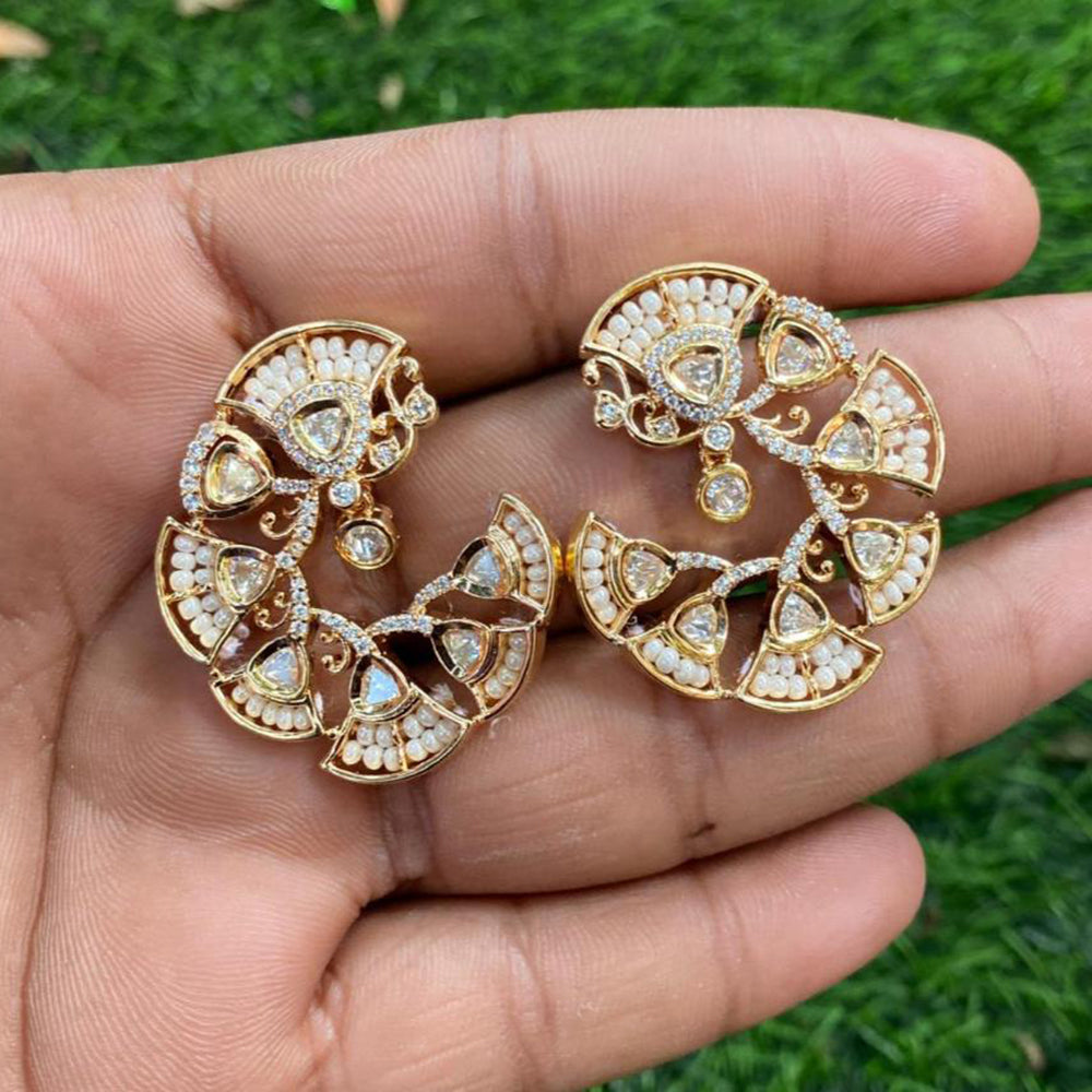 Royal Kundan Jewellery Gold Plated Beads Necklace Set