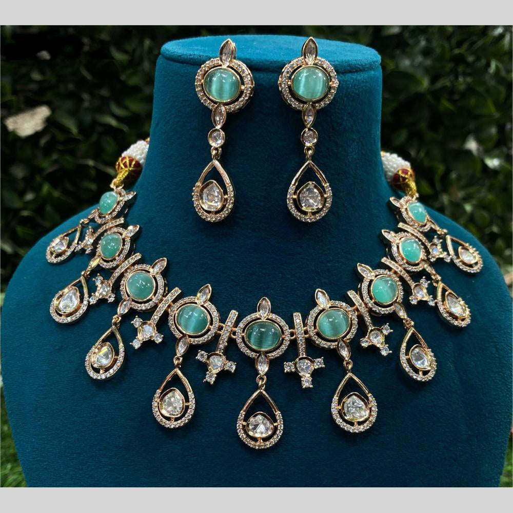 Royal Kundan Jewellery Gold Plated Polki Kundan Necklace Set