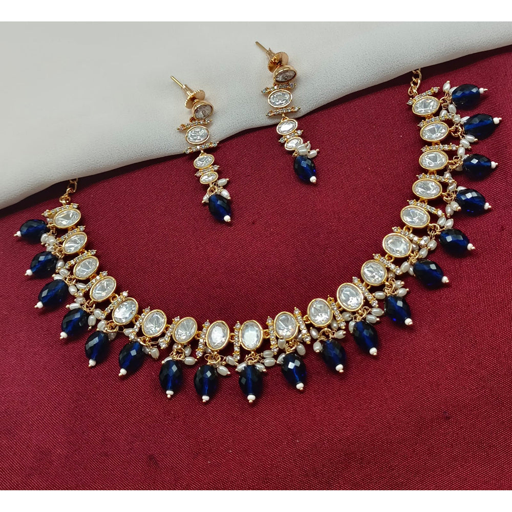 Royal Kundan Jewellery Heavy Polki Kundan and Beads Necklace Set