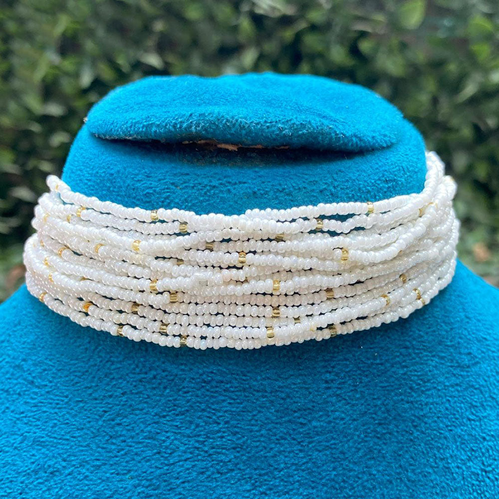 Royal Kundan Jewellery Multi Strand Pearl Choker Necklace