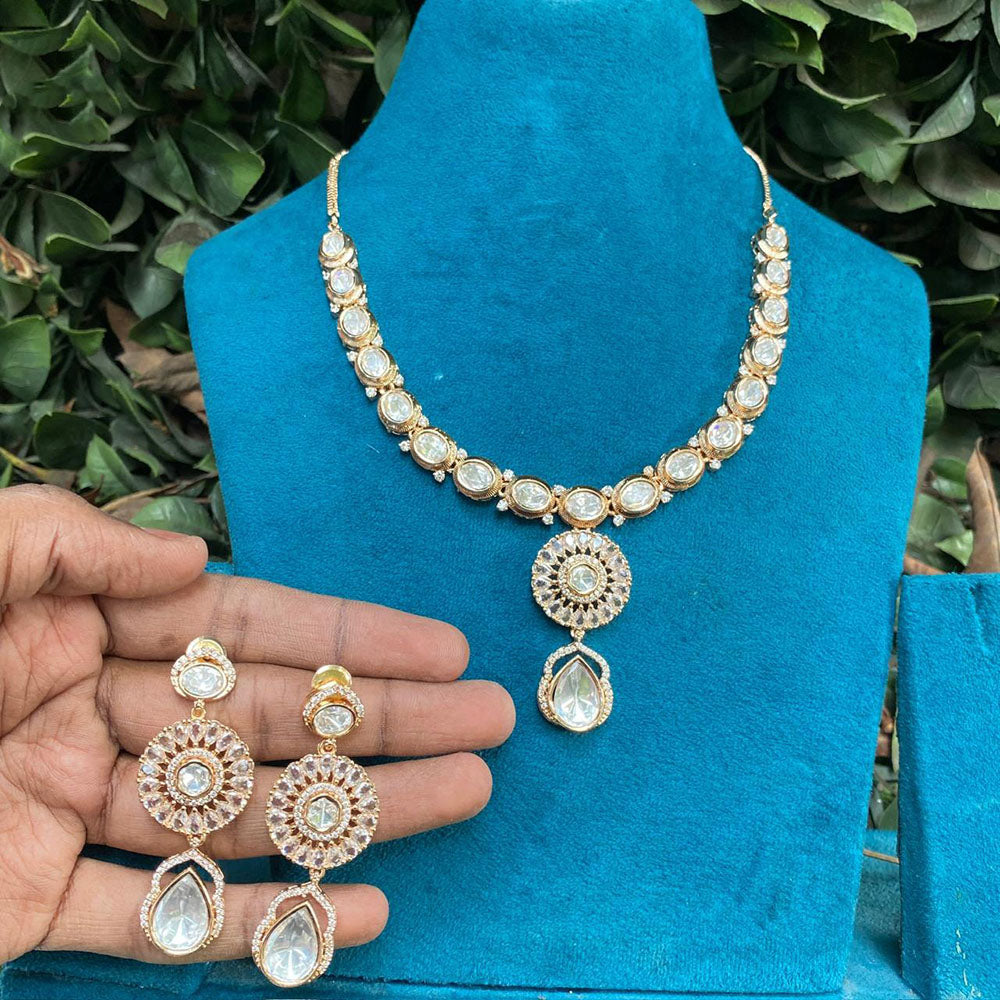 Royal Kundan Jewellery Polki Kundan Stone Necklace Set