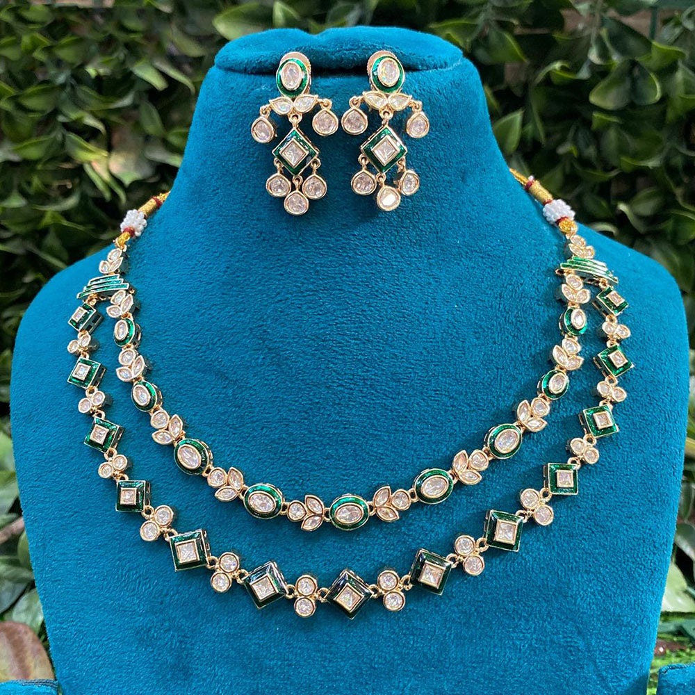 Royal Kundan Jewellery Heritage Polki Kundan And Meenakari Necklace Set
