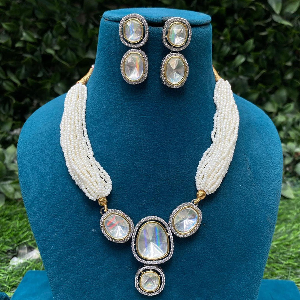 Royal Kundan Jewellery Heritage Polki Kundan And Pearl Necklace Set