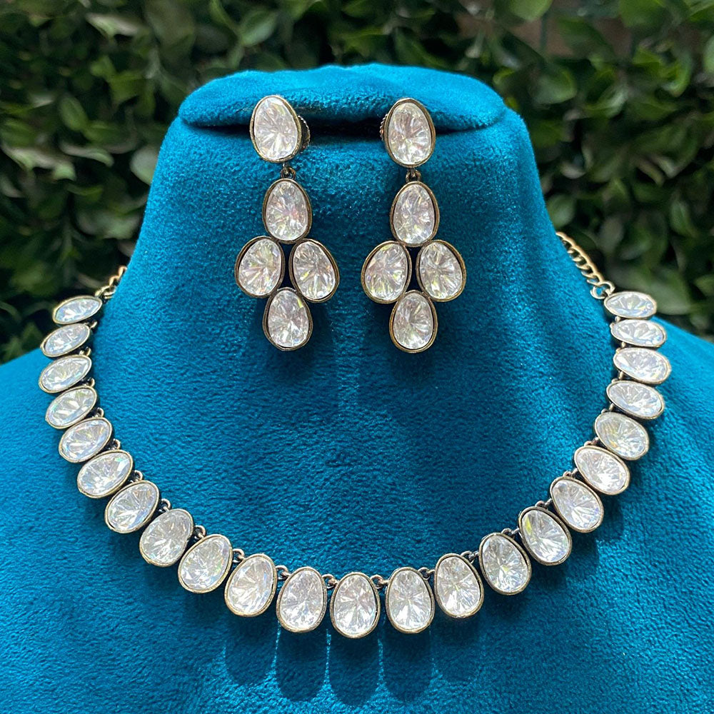 Royal Kundan Jewellery Grand Polki Kundan Stone Necklace Set