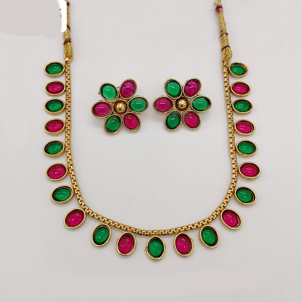 Royal Kundan Jewellery Grand Pota Stone Necklace Set