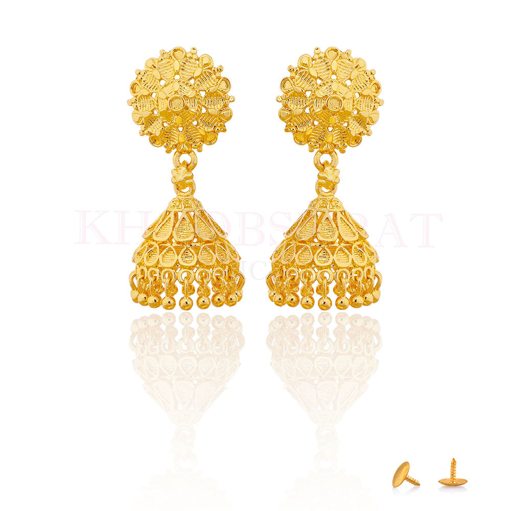 Dariyalal Sales Gold Plated Jhumki Earrings
