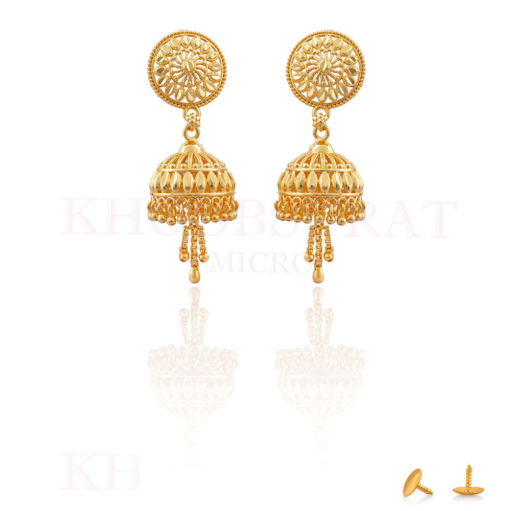 Dariyalal Sales Gold Plated Jhumki Earrings
