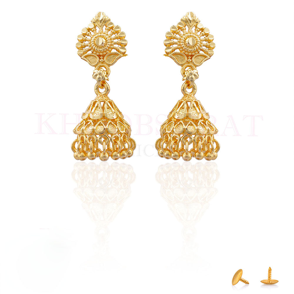 Dariyalal Sales Gold Plated Jhumki Earrings