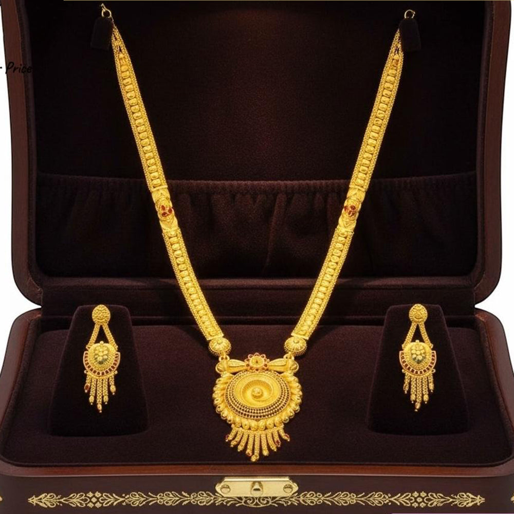 VM Imitation Forming Gold Long Necklace Set