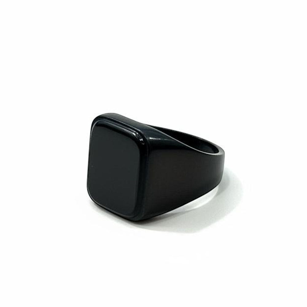 VM Imitation Bold Square Top Black Men’s Ring (Pack of 12)