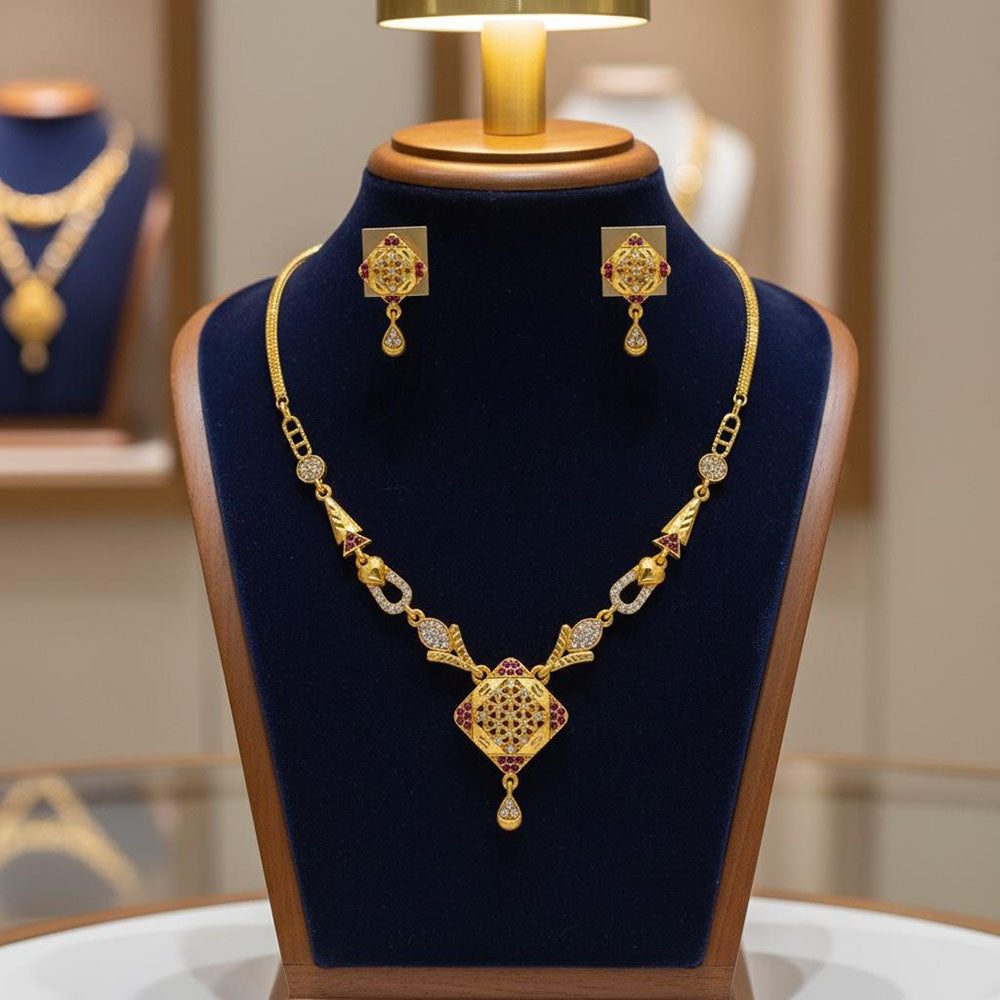 VM Imitation Royal Austrian Stone Necklace Set (Pack of 12)