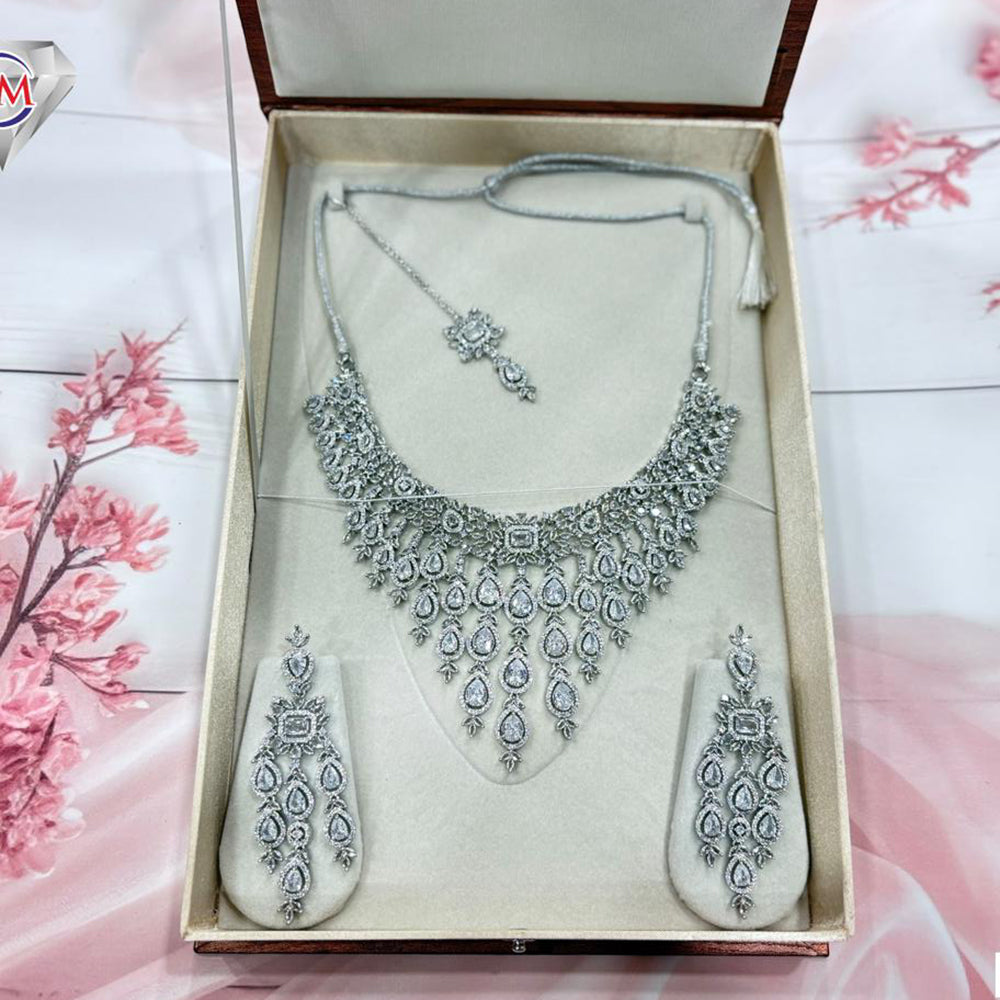 VM Imitation American Diamond Long Necklace Set (Pack of 6)