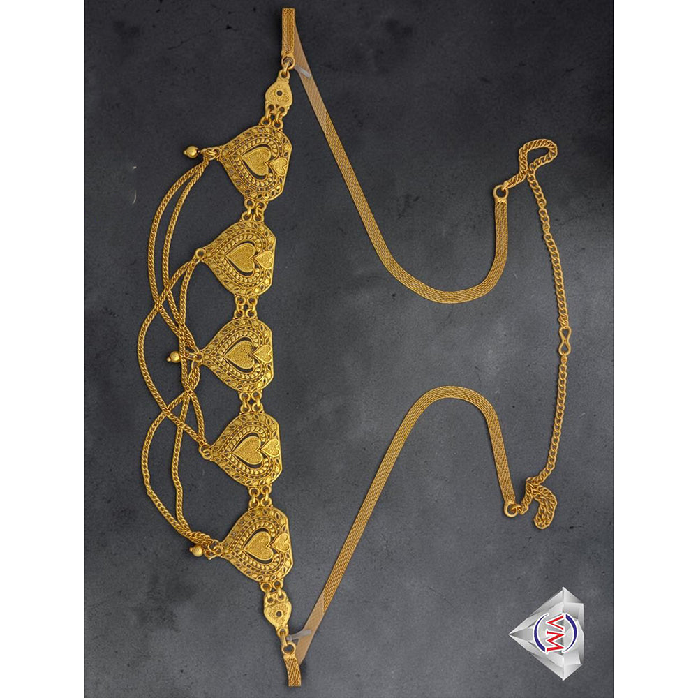 VM Imitation Royal Antique Gold Plated Necklace Set