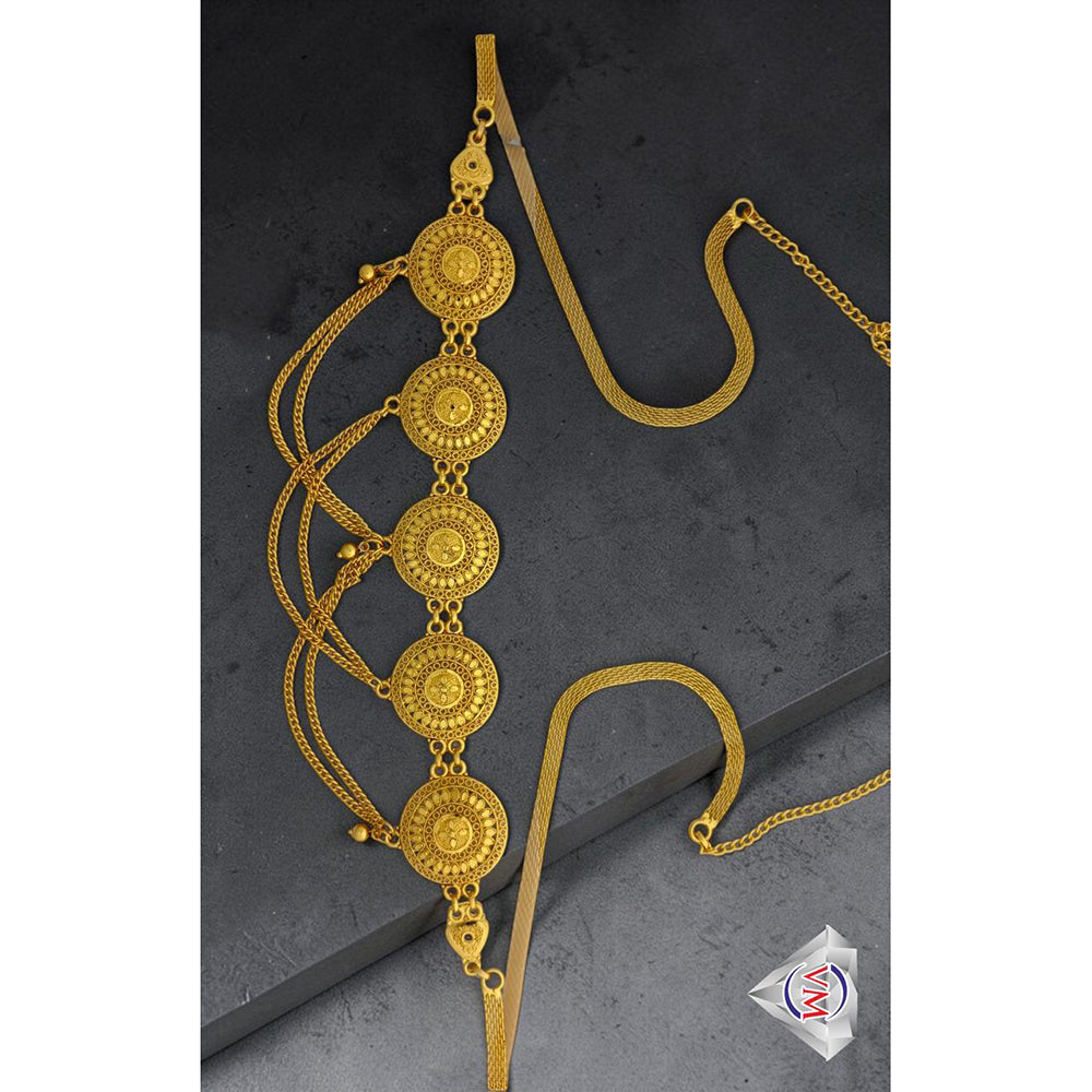 VM Imitation Royal Antique Gold Plated Necklace Set