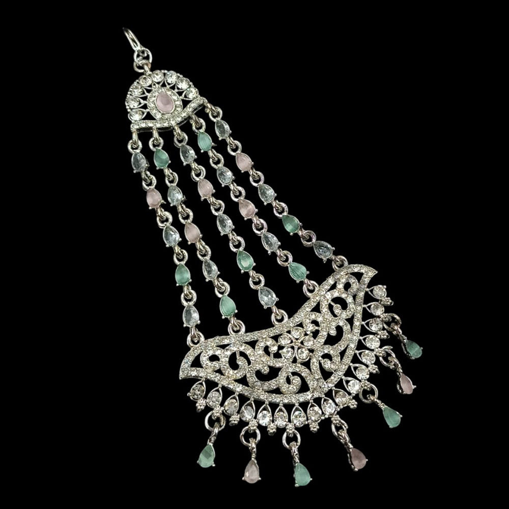 NAFJ Silver Plated Austrian Stone Pasa