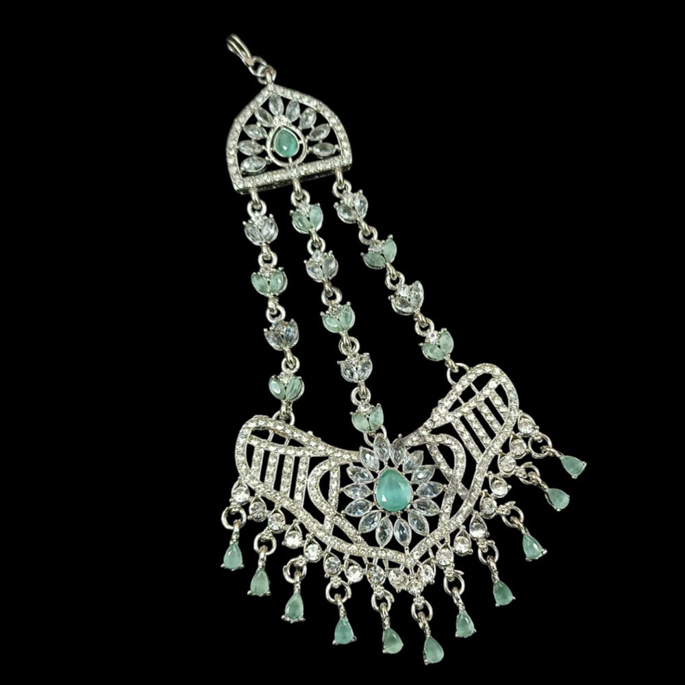 NAFJ Silver Plated Austrian Stone Pasa