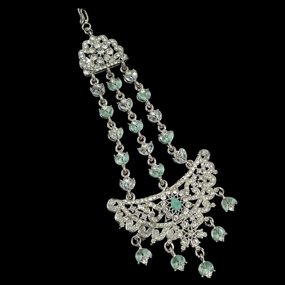 NAFJ Silver Plated Austrian Stone Pasa