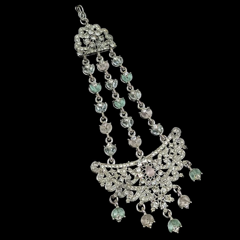 NAFJ Silver Plated Austrian Stone Pasa