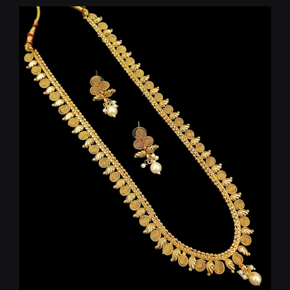 NAFJ Gold Plated Long Necklace Set