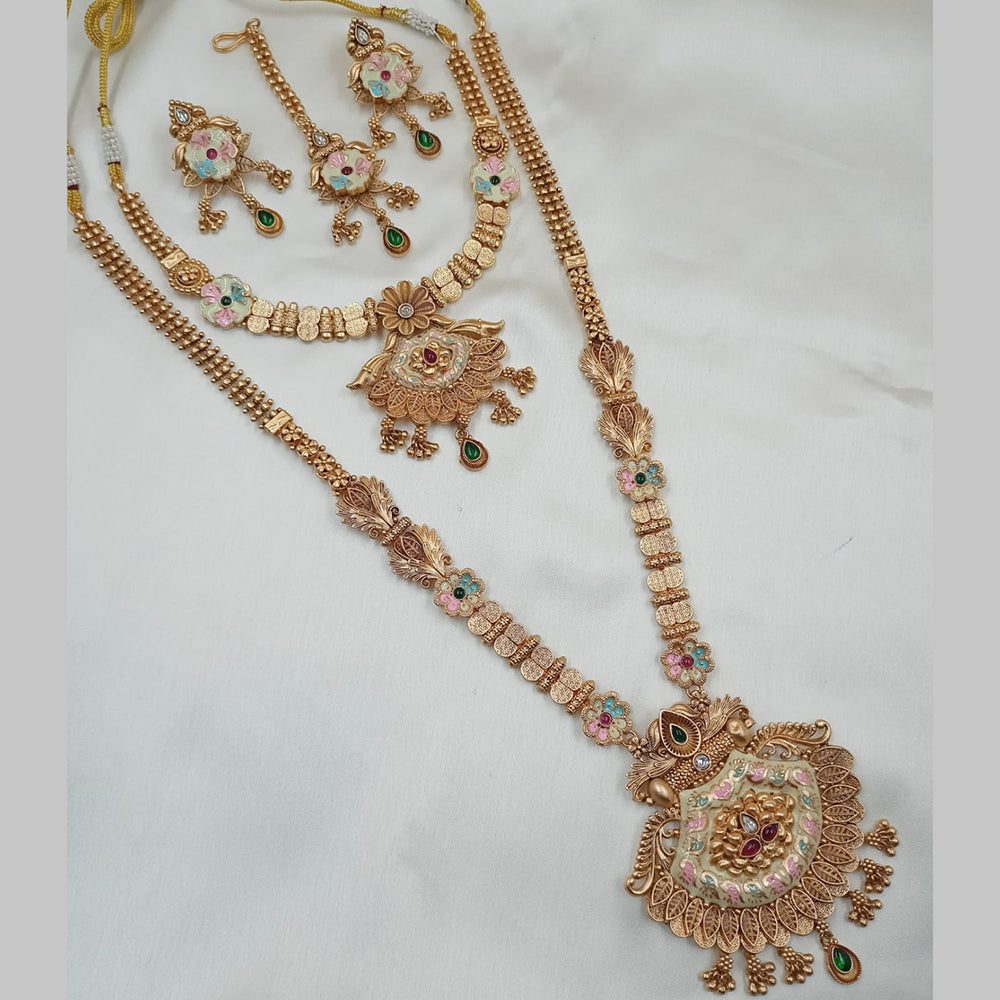 NAFJ Gold Plated Pota Stone Necklace Combo