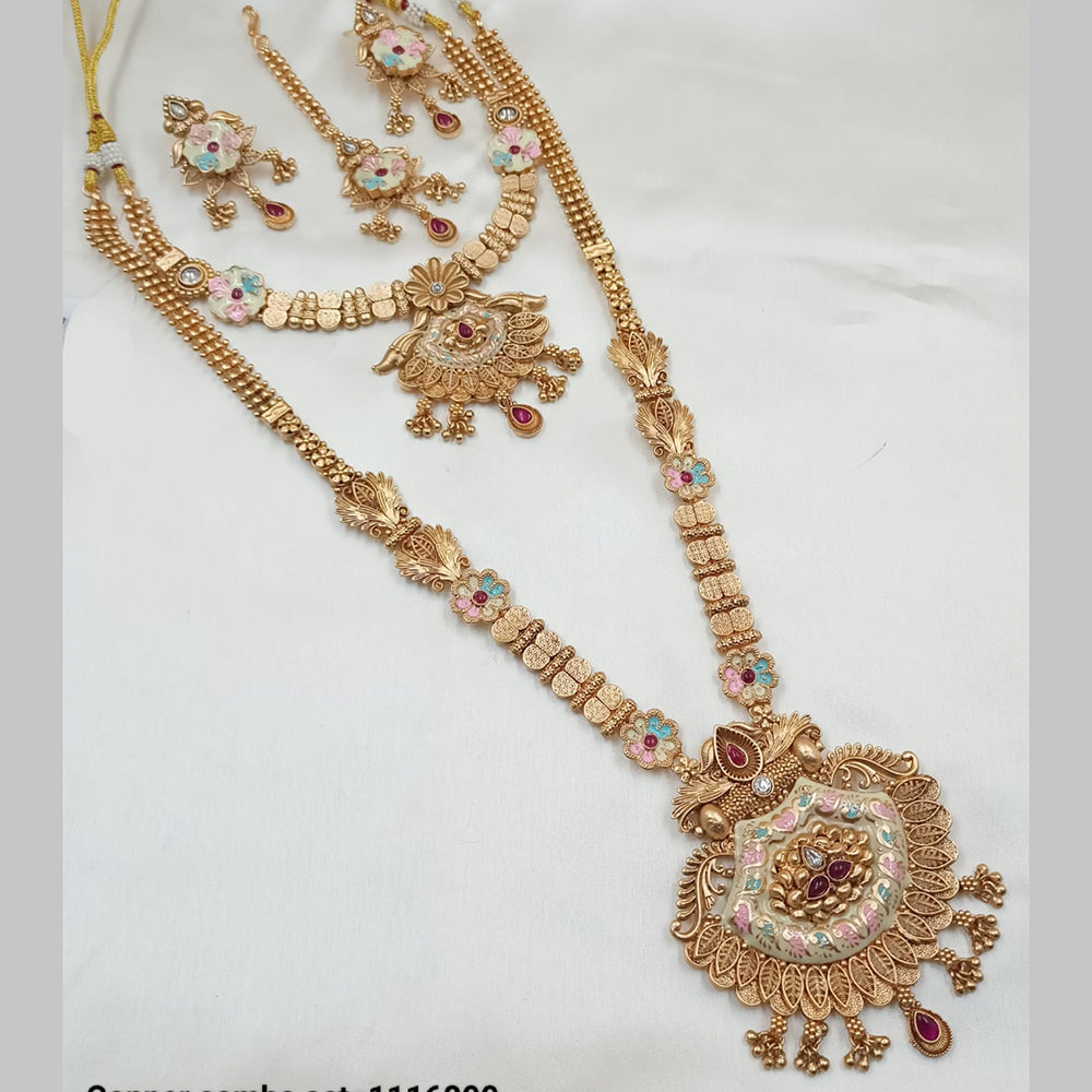 NAFJ Gold Plated Pota Stone Necklace Combo