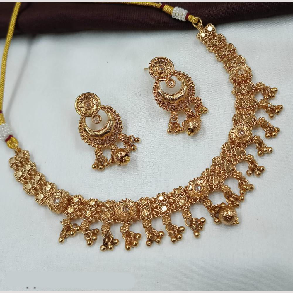 NAFJ Elegant Crystal Beads & Pearl Designer Necklace Set