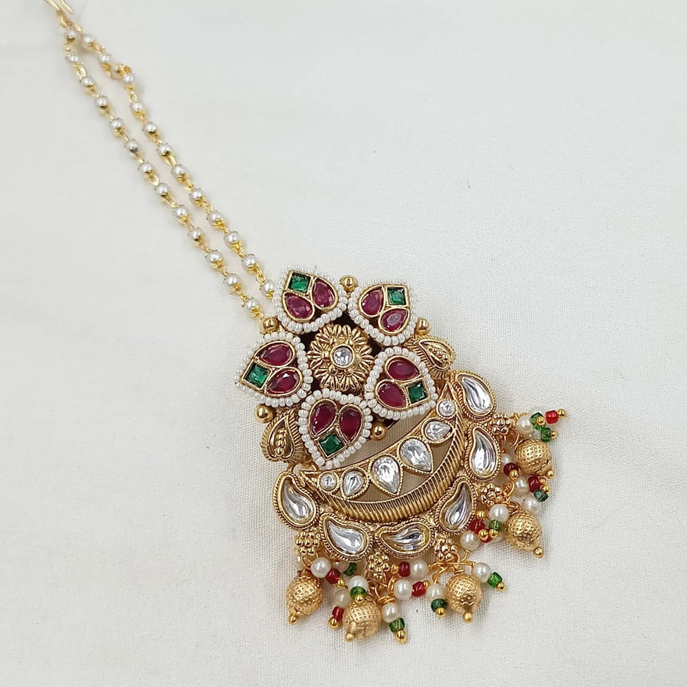 NAFJ Mughal Majesty Kundan Stone Mangtikka {Headpiece}
