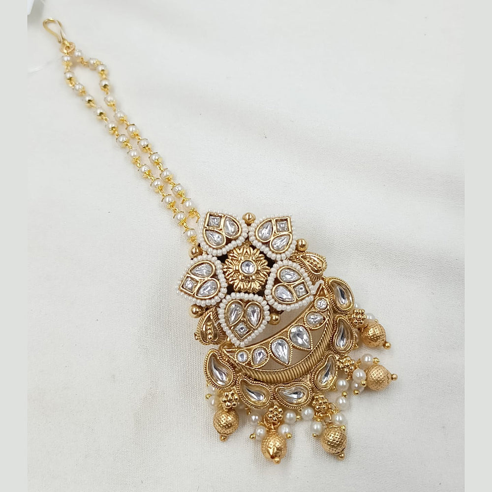 NAFJ Mughal Majesty Kundan Stone Mangtikka {Headpiece}