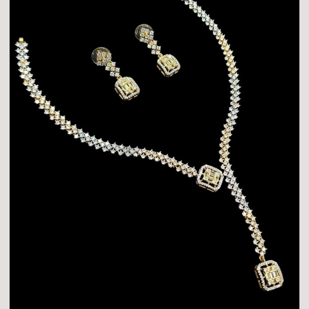 NAFJ Luxury Sparkle Austrian Stone Long Necklace Set