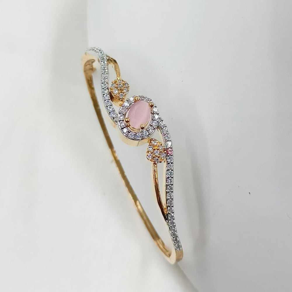 NAFJ Radiant Gleam Gold Plated American Diamond Openable Bracelets