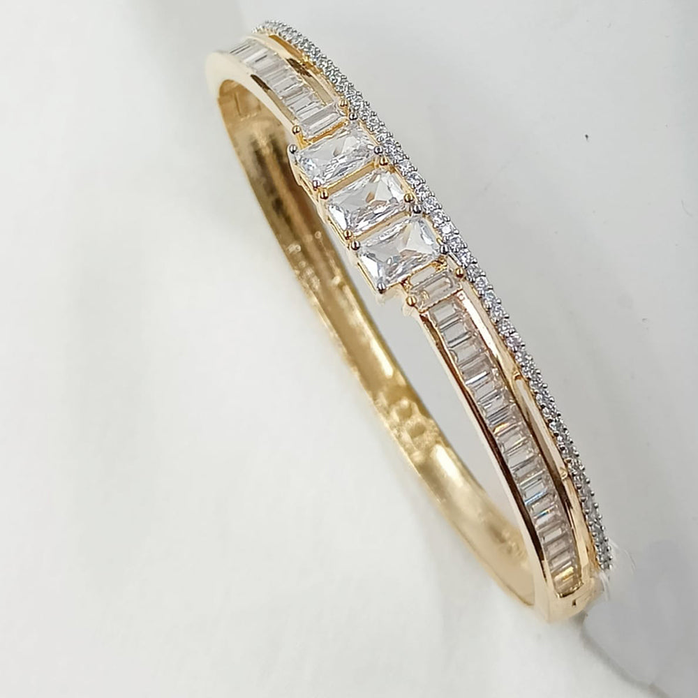 NAFJ Radiant Gleam Gold Plated American Diamond Openable Bracelets