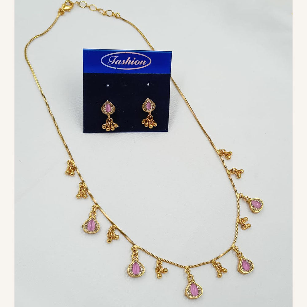 NAFJ Royal Pota Stone And Pearl Necklace Set