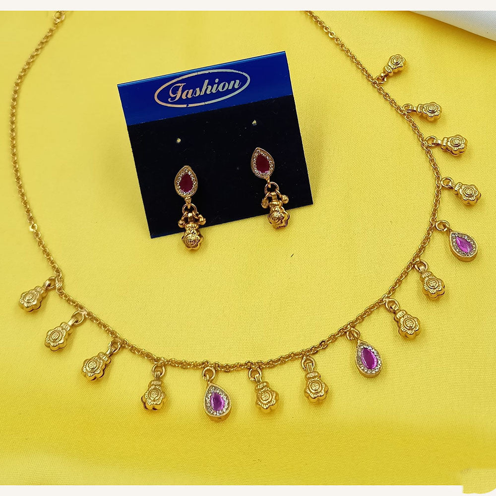 NAFJ Royal Pota Stone And Pearl Necklace Set