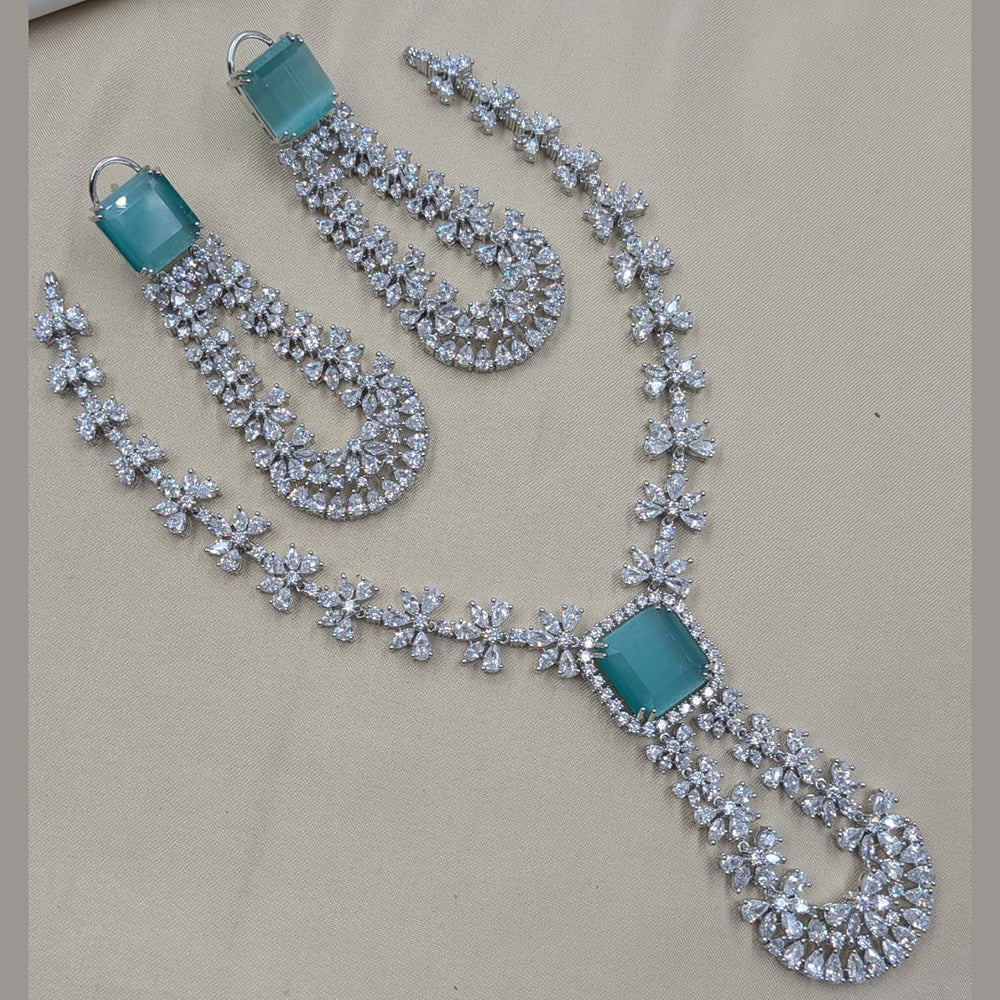 NAFJ Sparkling American Daimonds For Modern Elegance Necklace Set