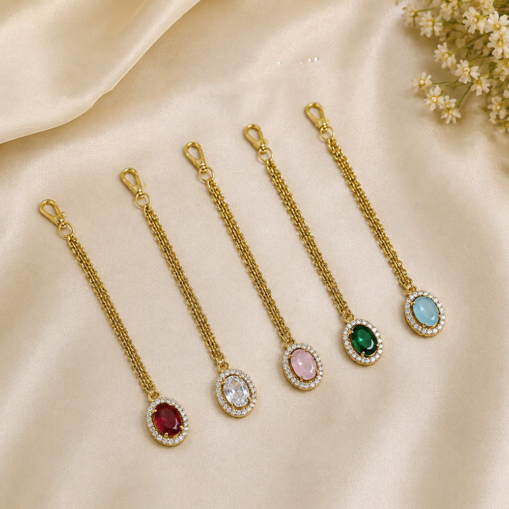 NAFJ Sparkling American Diamond Maangtikka