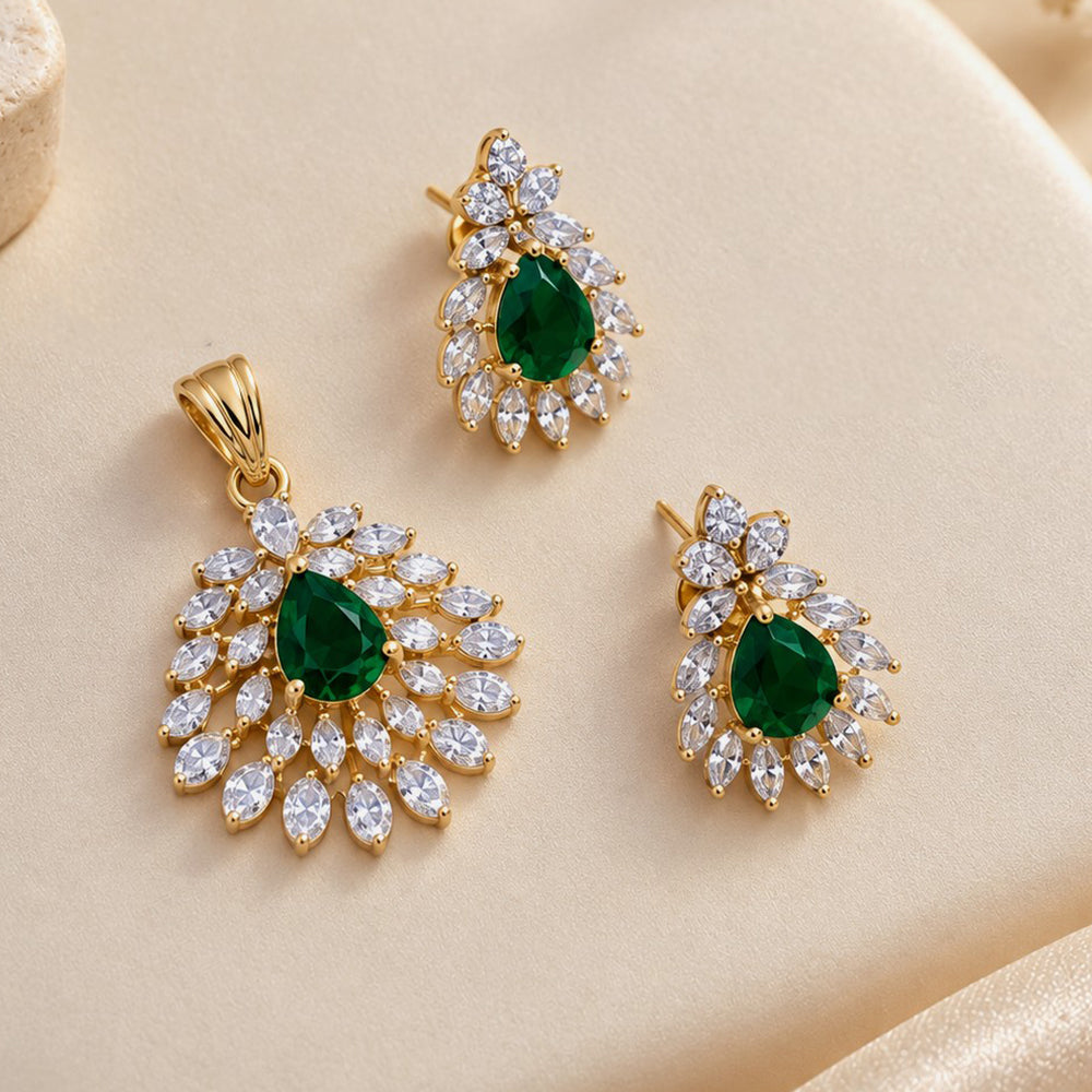 NAFJ Royal American Diamond Pendant Set