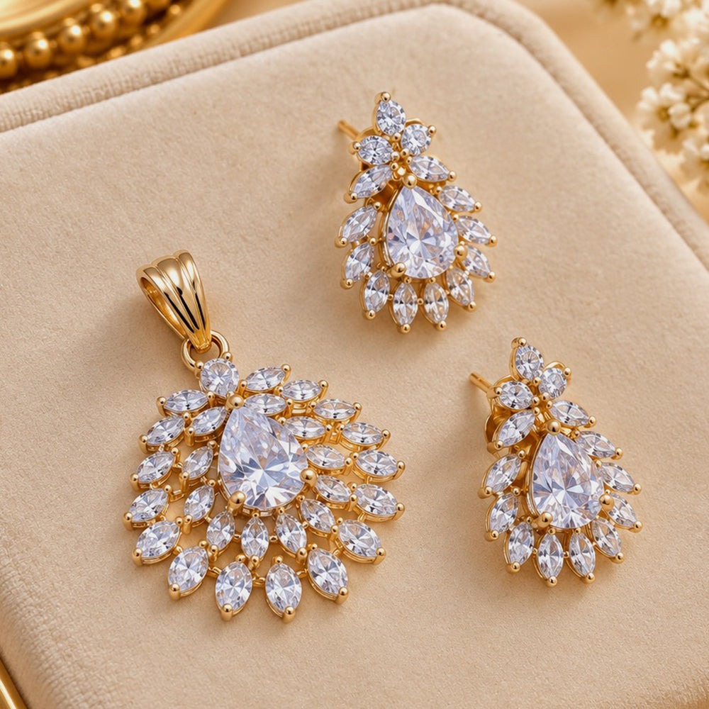NAFJ Royal American Diamond Pendant Set