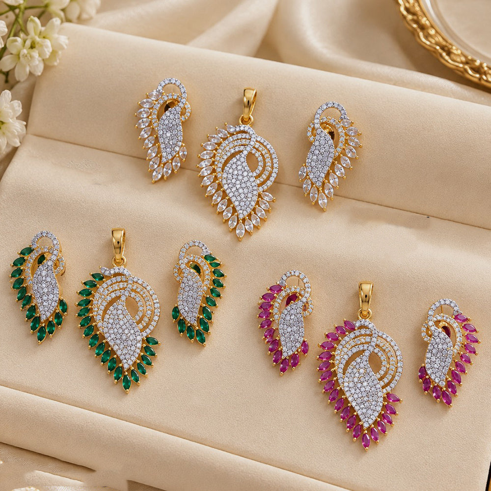 NAFJ Royal American Diamond Pendant Set